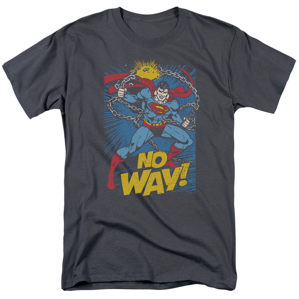 DC Comics No Way Mens T Shirt Charcoal Officially Licensed