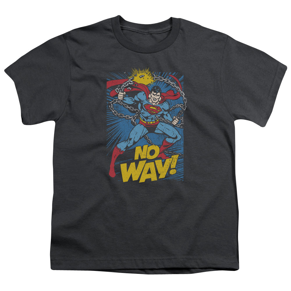 DC Comics No Way Kids Youth T Shirt Charcoal Officially Licensed
