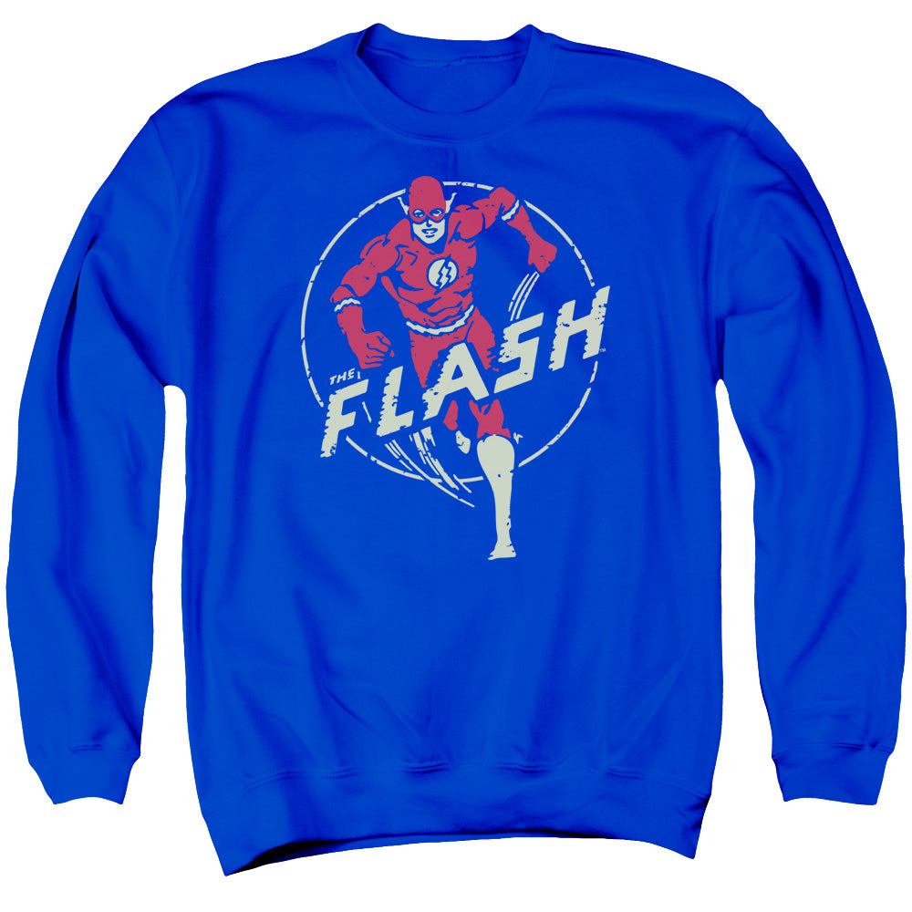 DC Comics Flash Flash Comics Mens Crewneck Sweatshirt Royal Blue Officially Licensed