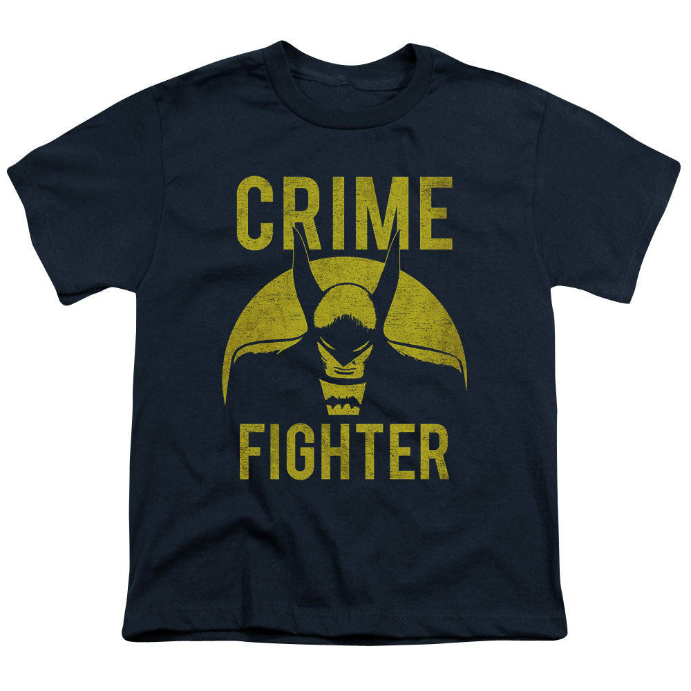 DC Comics Fight Crime Kids Youth T Shirt Navy Blue Officially Licensed
