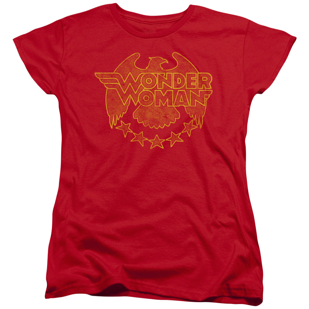 DC Comics Wonder Eagle Womens T Shirt Red Officially Licensed