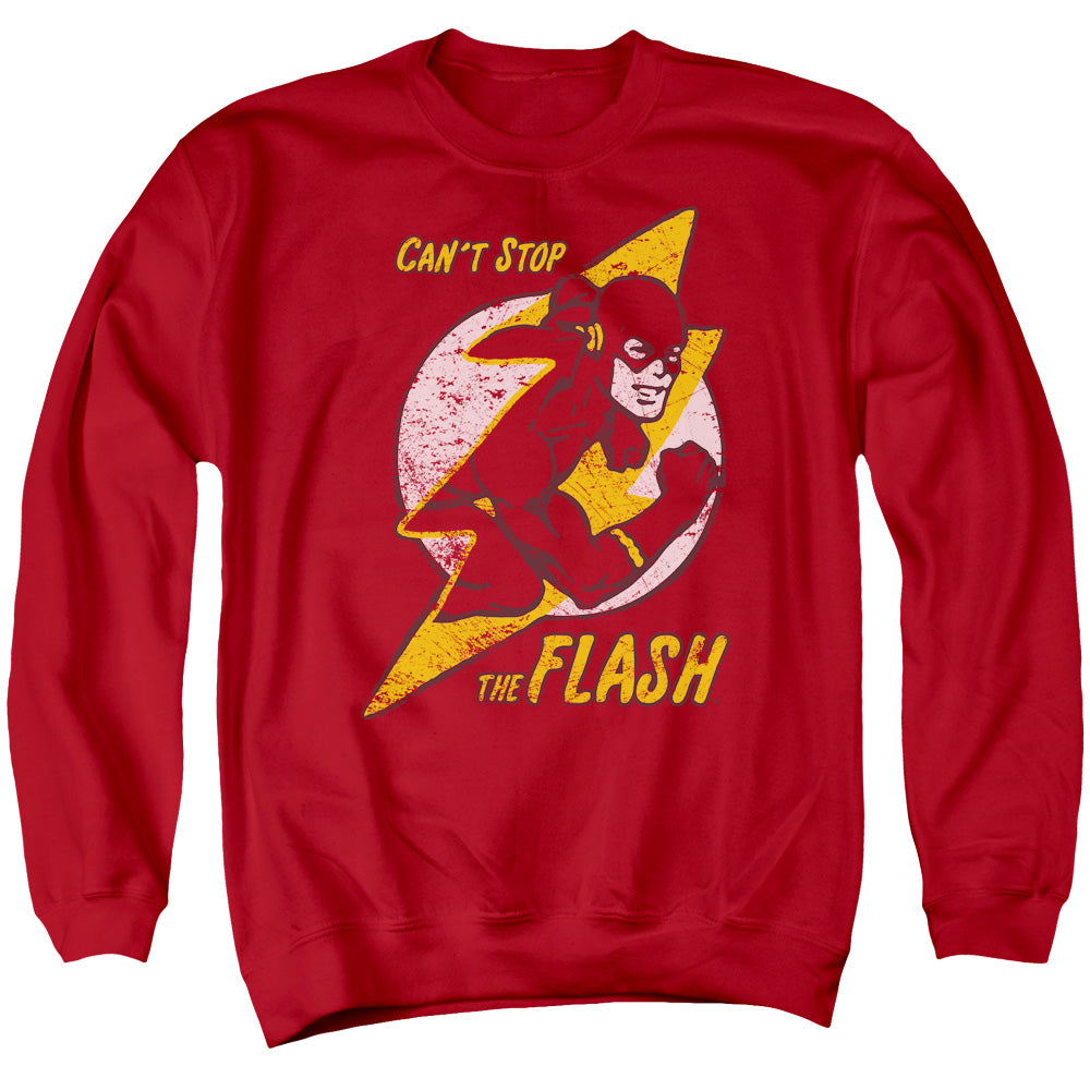 DC Comics Flash Flash Bolt Mens Crewneck Sweatshirt Red Officially Licensed