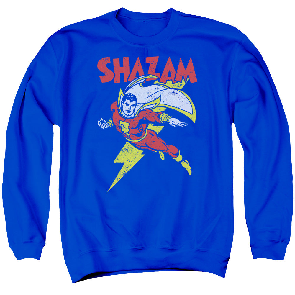 DC Comics Lets Fly Mens Crewneck Sweatshirt Royal Blue Officially Licensed