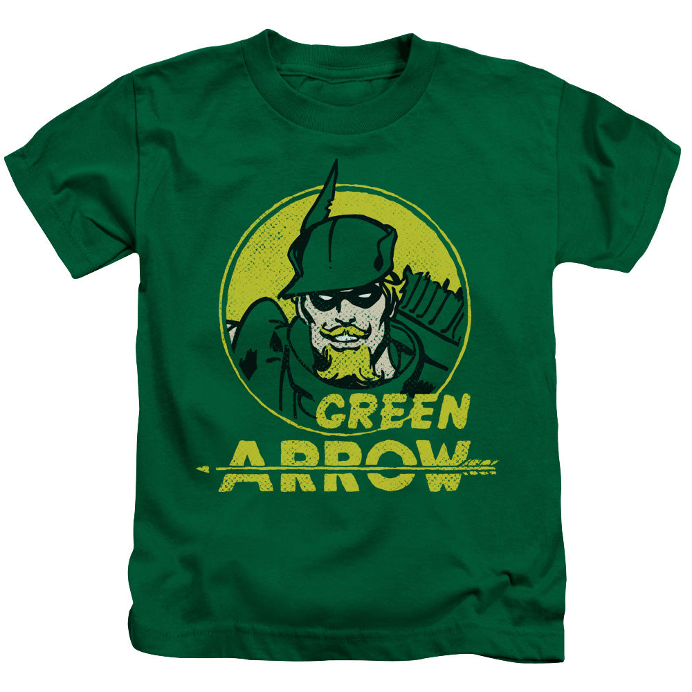 DC Comics Archer Circle Juvenile Kids Youth T Shirt Kelly Green Officially Licensed