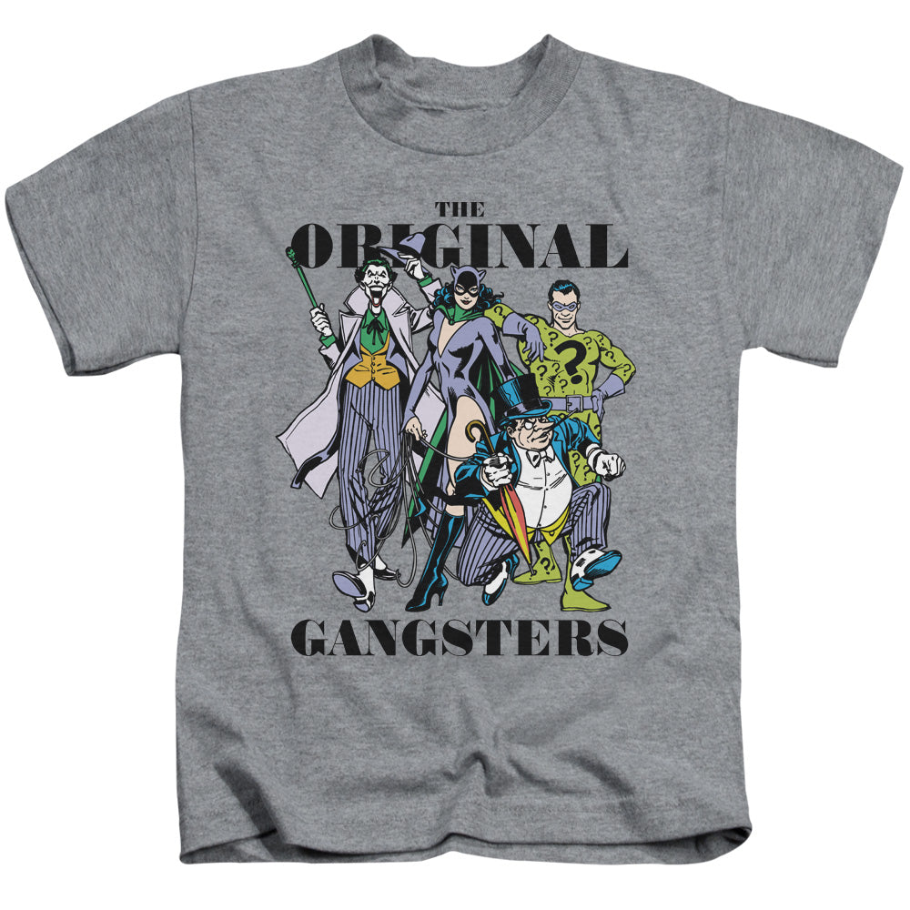 DC Comics Original Gangsters Juvenile Kids Youth T Shirt Athletic Heather Officially Licensed