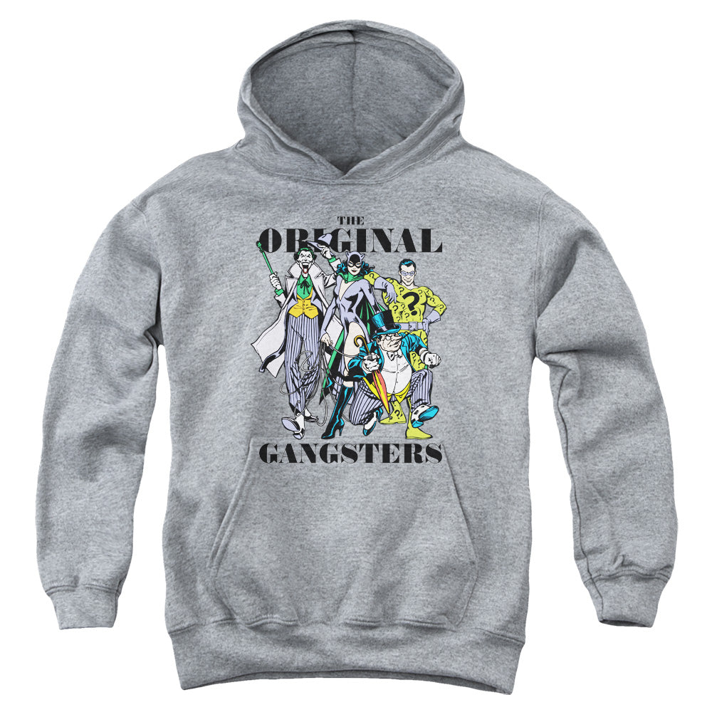 DC Comics Original Gangsters Kids Youth Hoodie Athletic Heather Officially Licensed