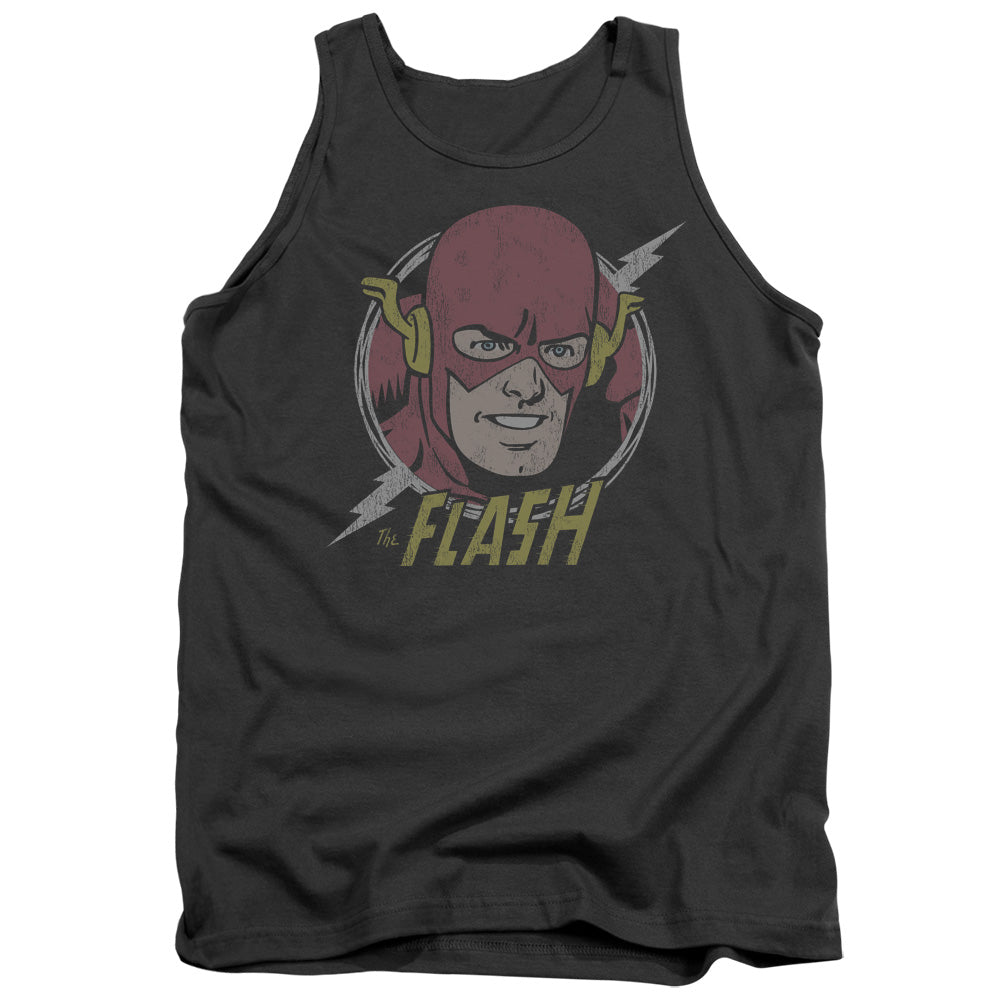 DC Comics Flash Vintage Voltage Mens Tank Top Shirt Charcoal Officially Licensed