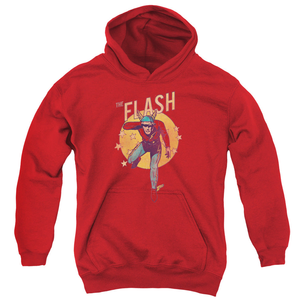 DC Comics Flash Circle & Stars Kids Youth Hoodie Red Officially Licensed