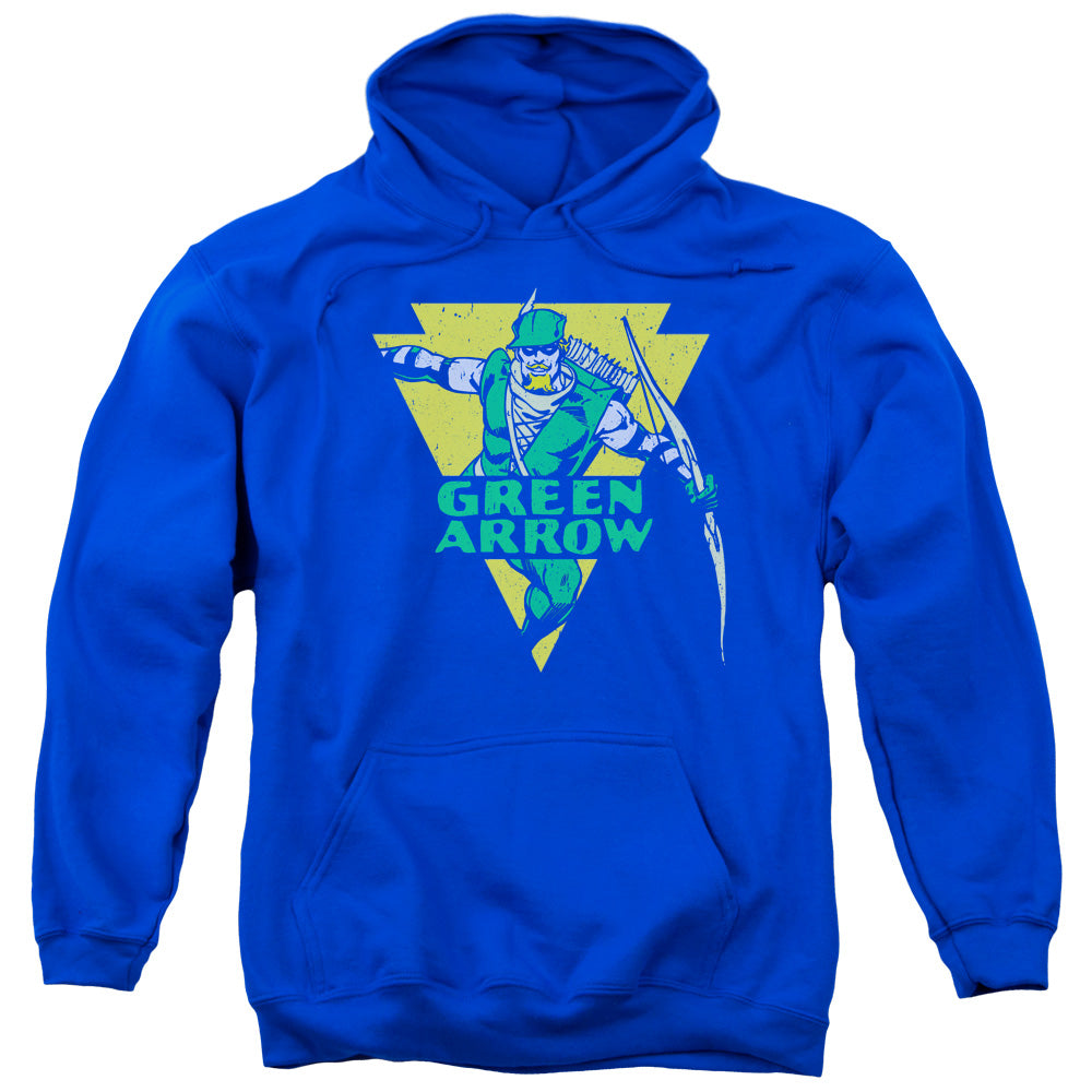 DC Comics Distressed Arrow Mens Hoodie Royal Blue Officially Licensed