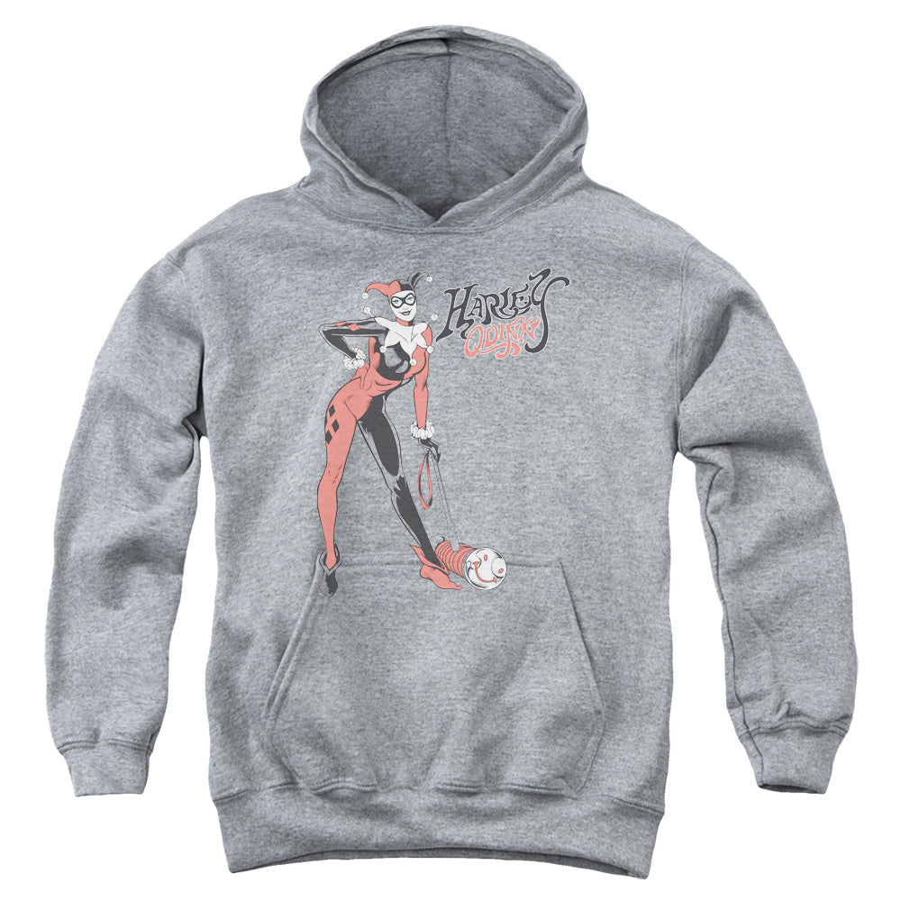 DC Comics Harley Hammer Kids Youth Hoodie Athletic Heather Officially Licensed