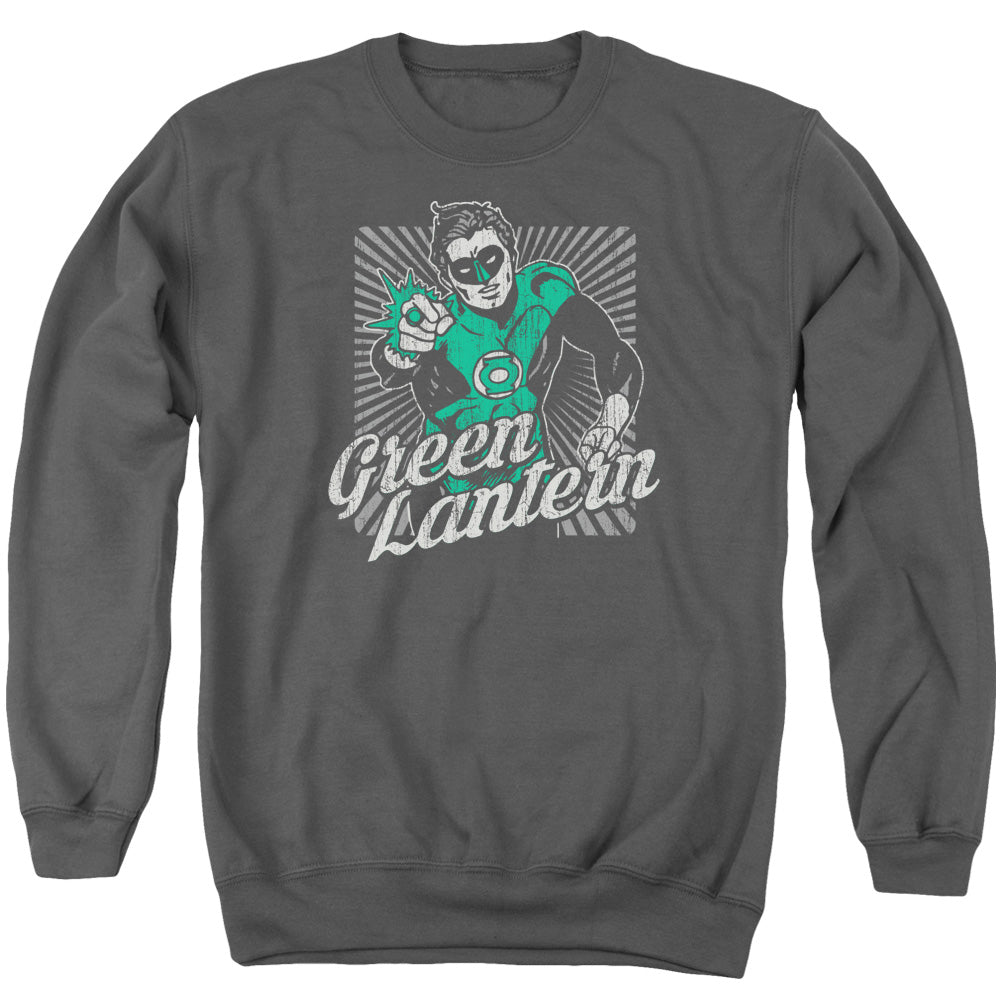 DC Comics Ring Rays Mens Crewneck Sweatshirt Charcoal Officially Licensed