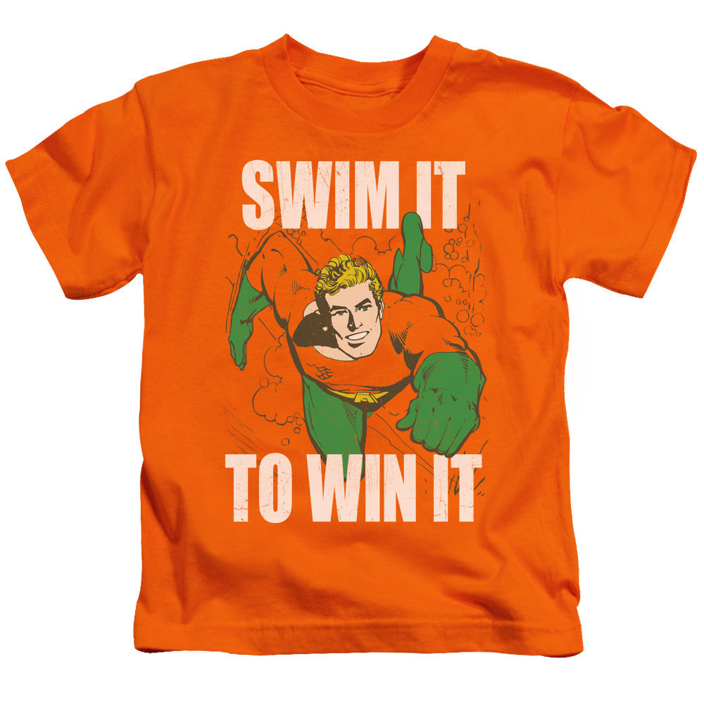 DC Comics Swim It Juvenile Kids Youth T Shirt Orange Officially Licensed