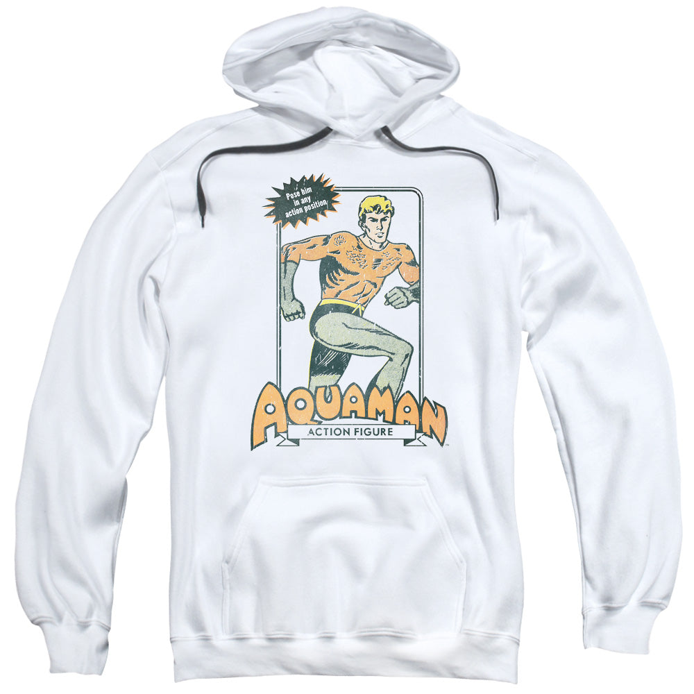 DC Comics Am Action Figure Mens Hoodie White Officially Licensed