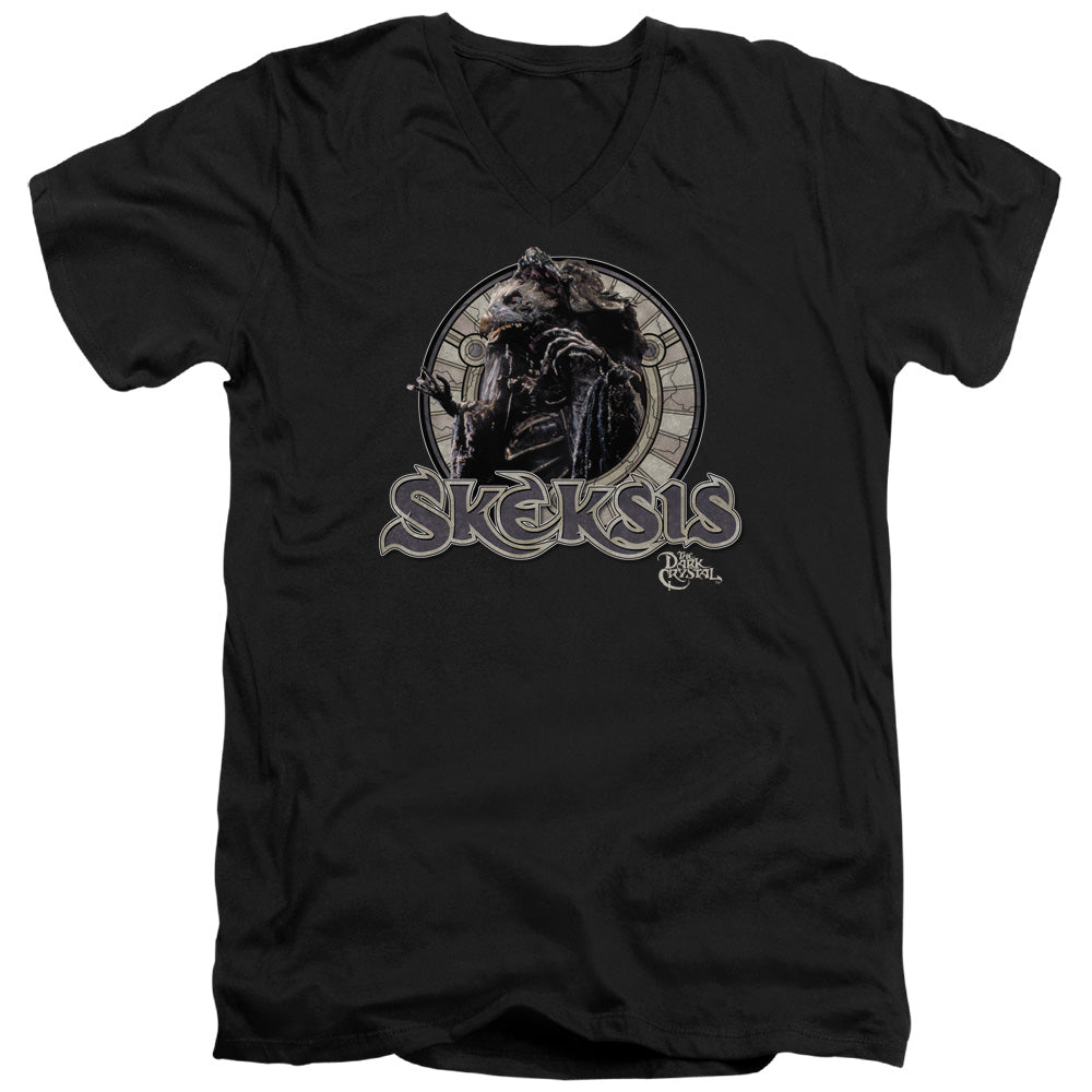The Dark Crystal Skeksis Mens Slim Fit V-Neck T Shirt Black Officially Licensed