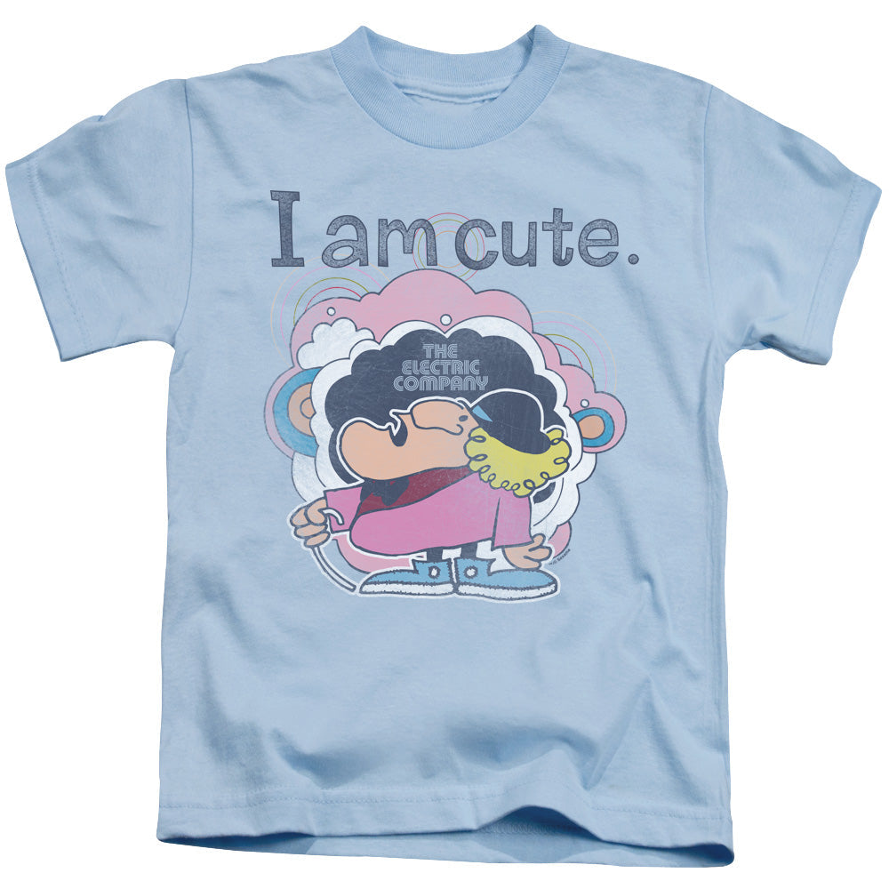 Electric Company I Am Cute Juvenile Kids Youth T Shirt Light Blue (5 6) Officially Licensed