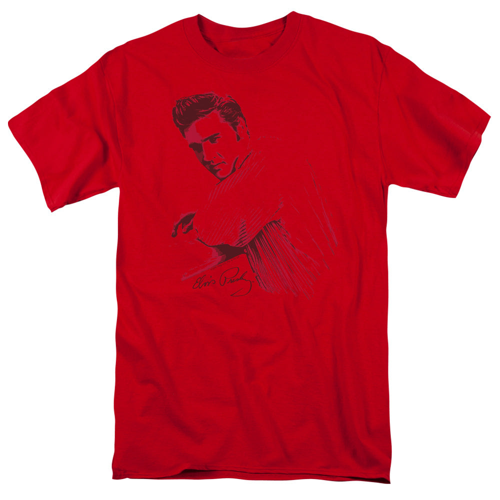 Elvis Presley On The Range Mens T Shirt Red Officially Licensed