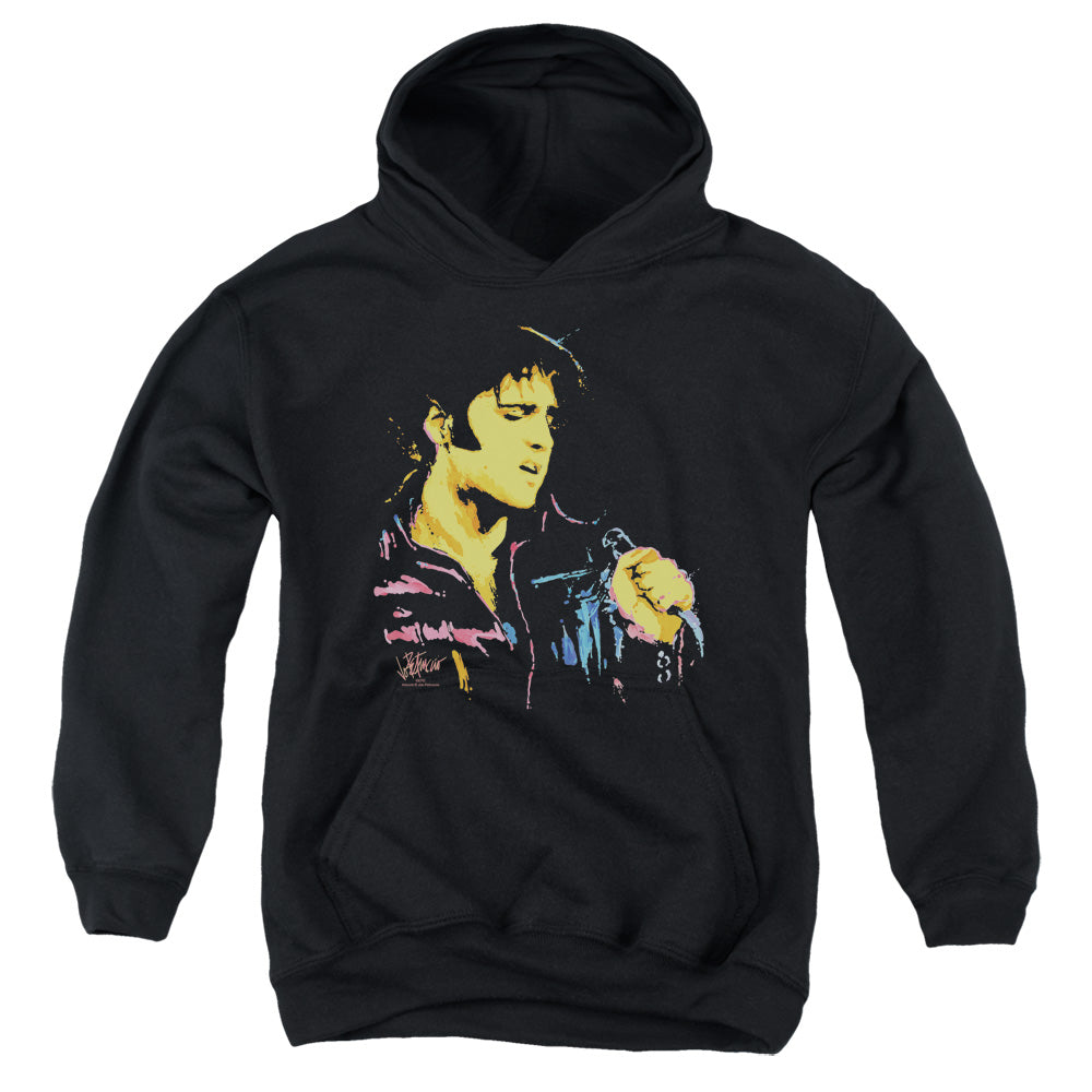 Elvis Presley Neon Elvis Kids Youth Hoodie Black Officially Licensed