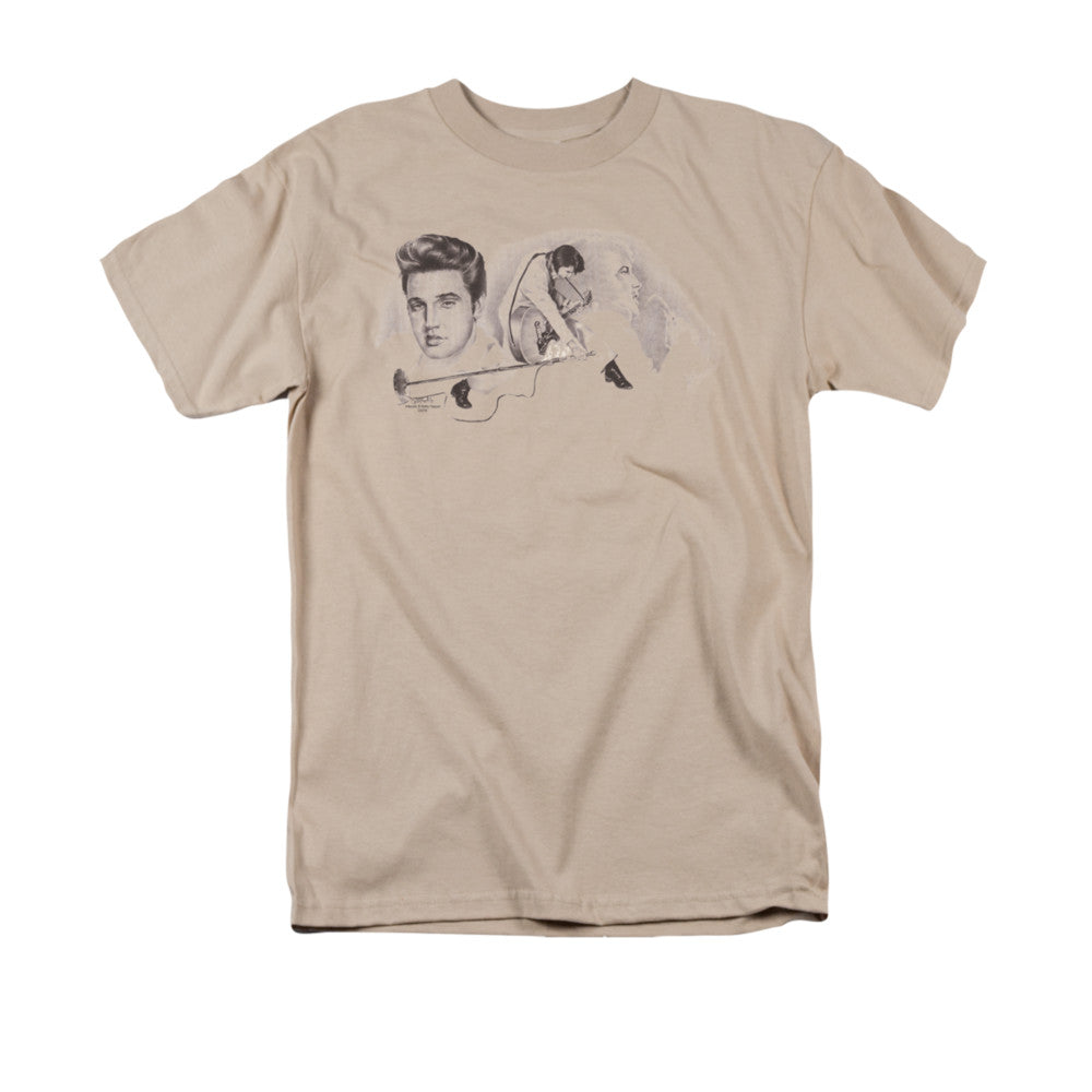 Elvis Presley American Trilogy Mens T Shirt Sand Officially Licensed
