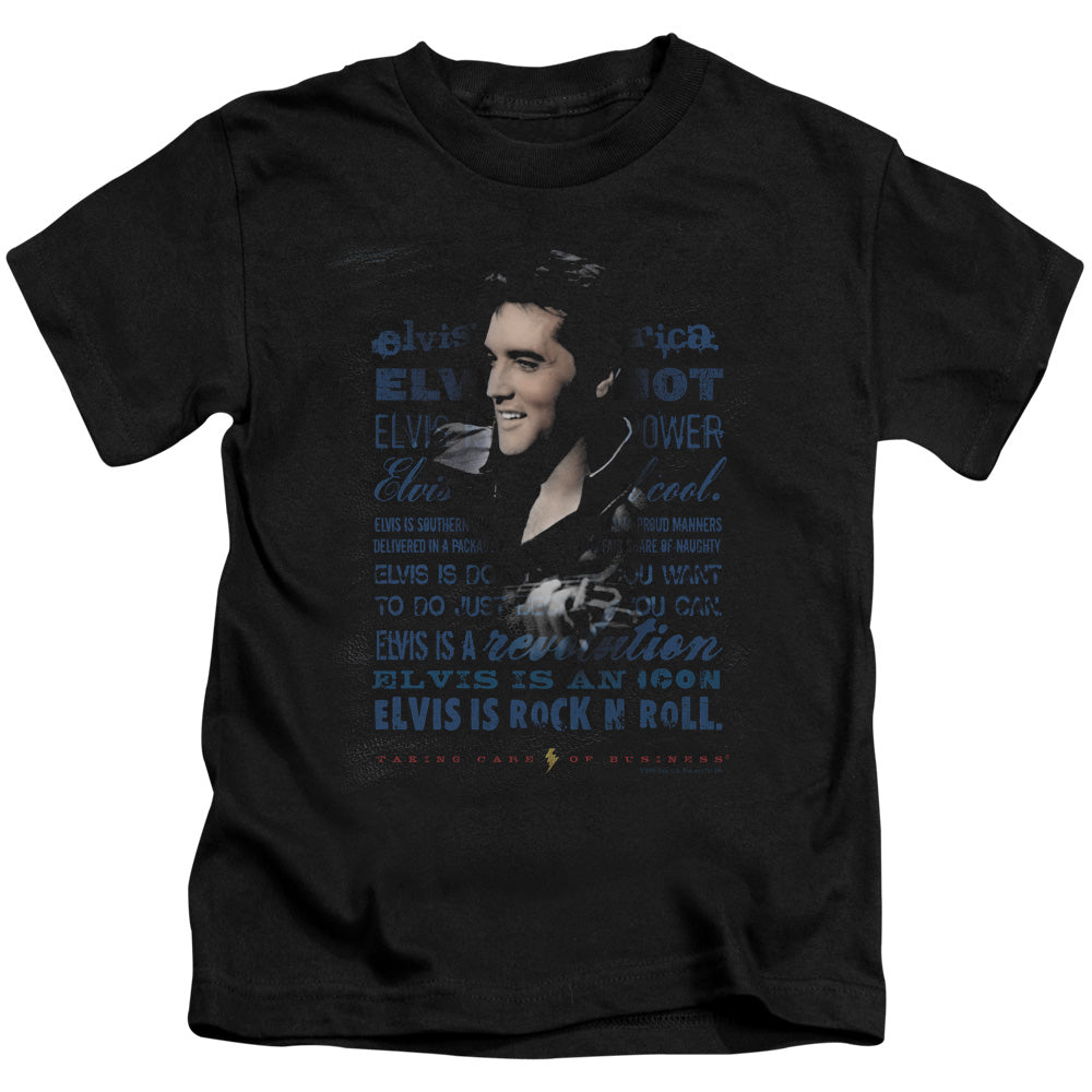 Elvis Presley Icon Juvenile Kids Youth T Shirt Black Officially Licensed