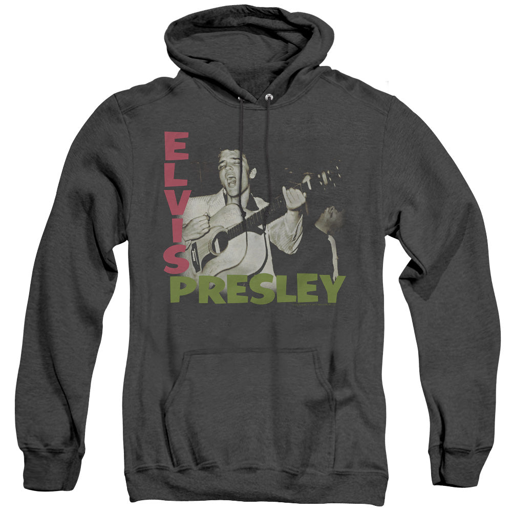 Elvis Presley Elvis Presley Album Heather Mens Hoodie Black Officially Licensed