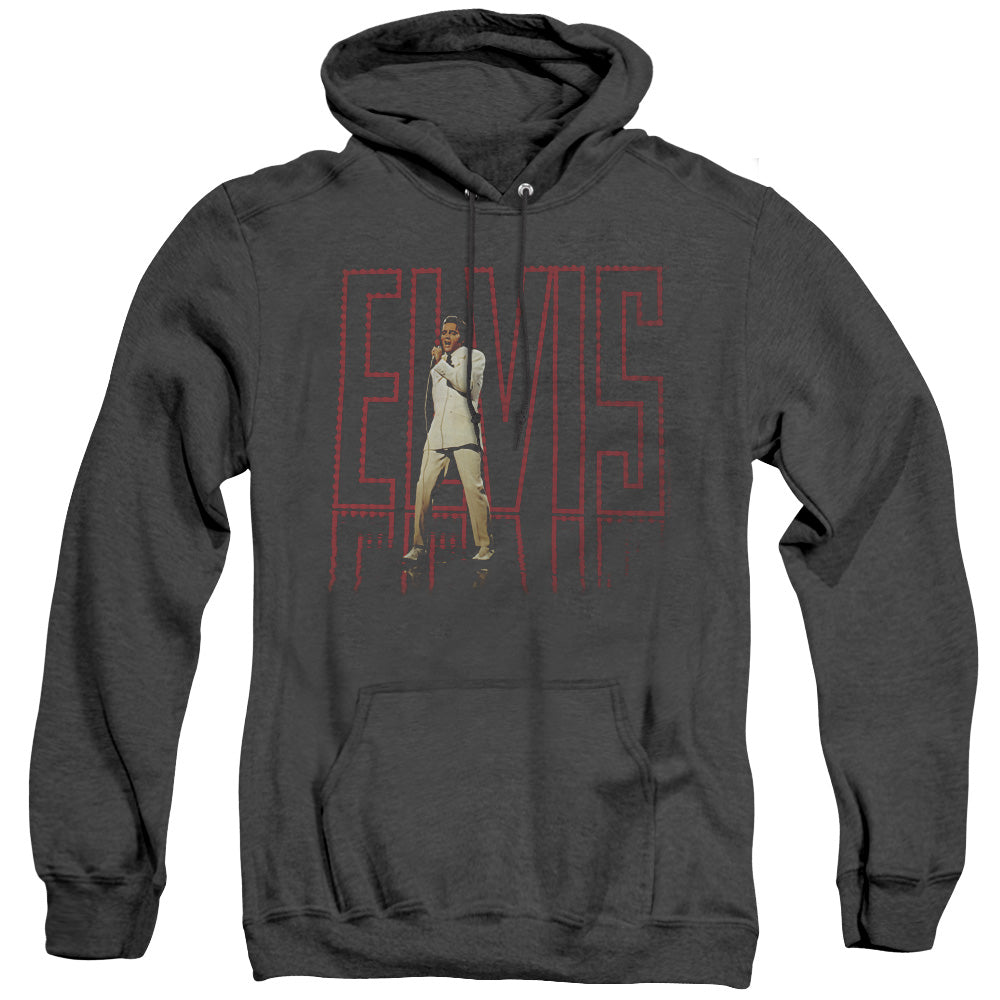 Elvis Presley Elvis 68 Album Heather Mens Hoodie Black Officially Licensed