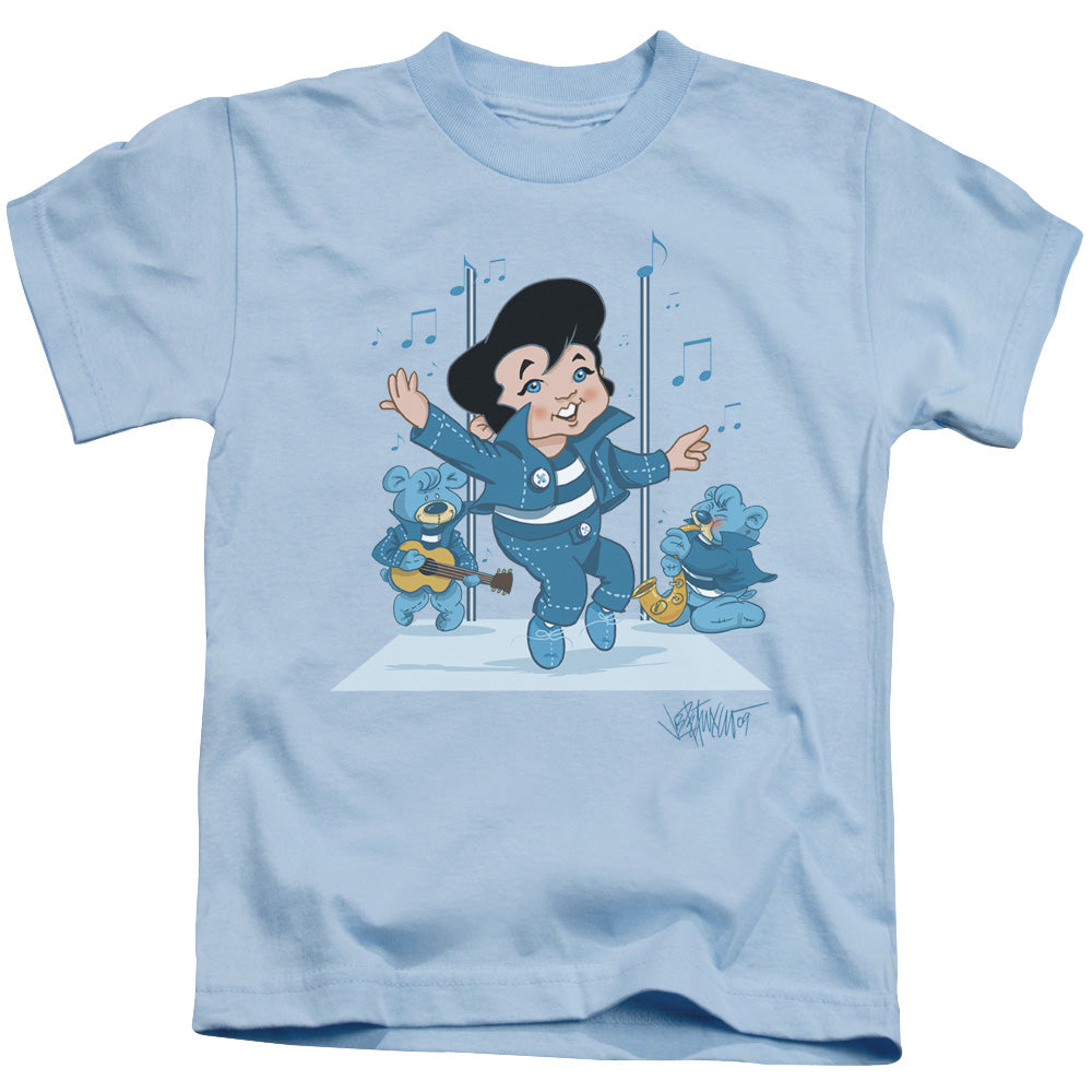 Elvis Presley Jailhouse Rocker Juvenile Kids Youth T Shirt Light Blue Officially Licensed