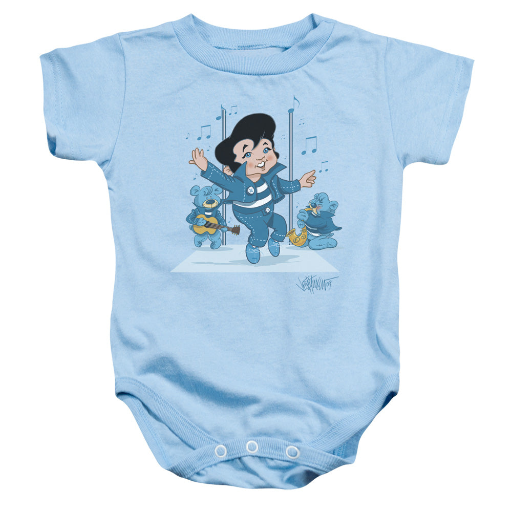 Elvis Presley Jailhouse Rocker Infant Baby Snapsuit Light Blue Officially Licensed