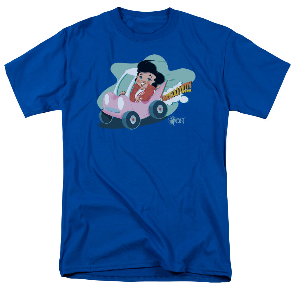 Elvis Presley Speedway Mens T Shirt Royal Blue Officially Licensed