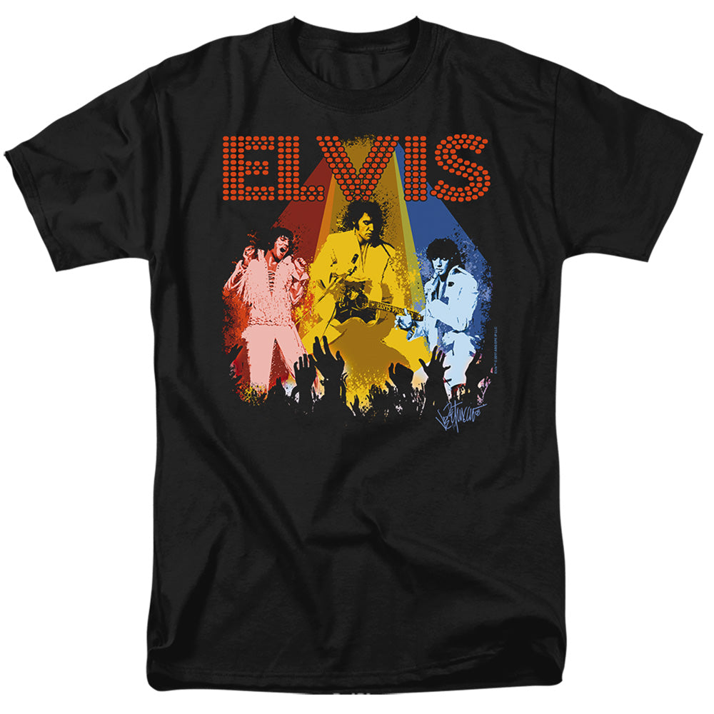Elvis Presley Vegas Remembered Mens T Shirt Black Officially Licensed