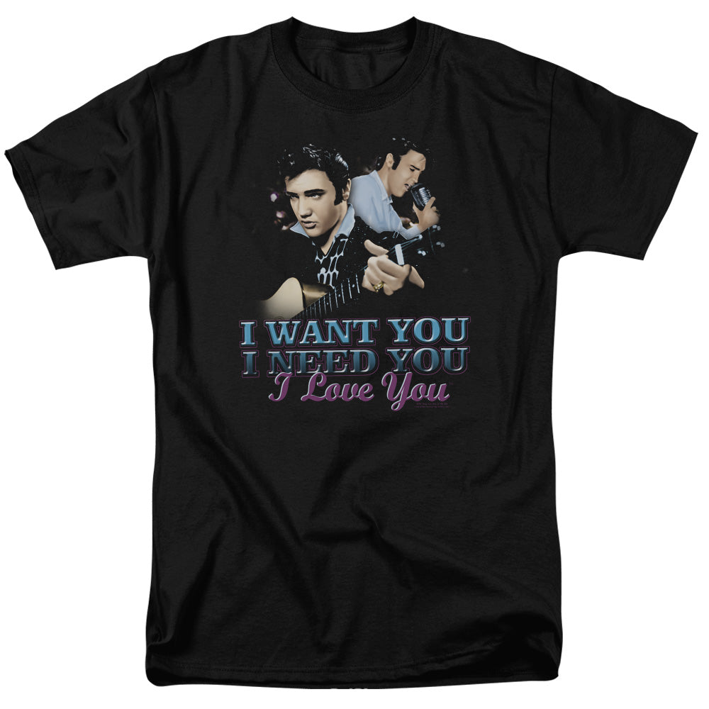 Elvis Presley I Want You Mens T Shirt Black Officially Licensed