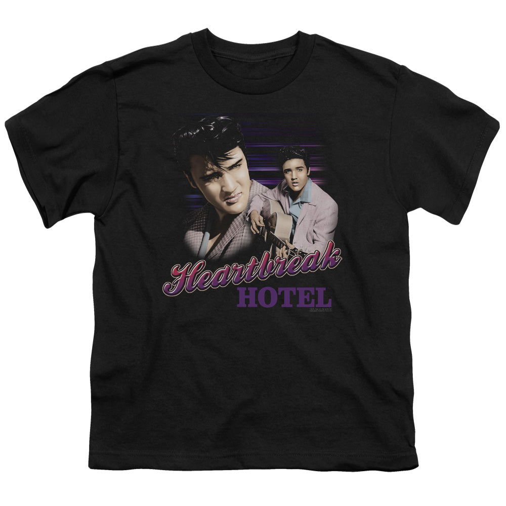 Elvis Presley Heartbreak Hotel Kids Youth T Shirt Black Officially Licensed