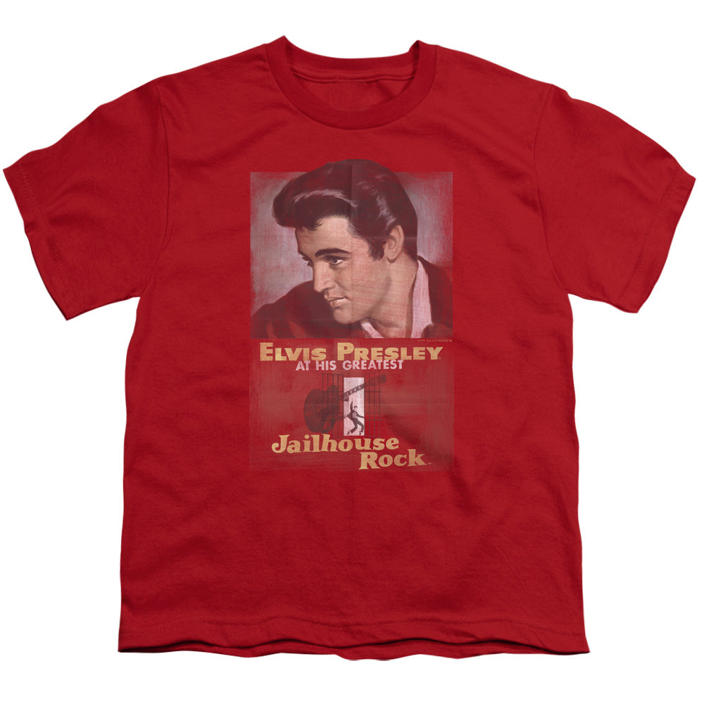 Elvis Presley Jailhouse Rock Poster Kids Youth T Shirt Red Officially Licensed