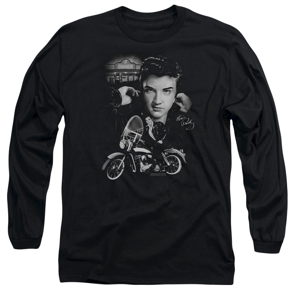 Elvis Presley The King Rides Again Mens Long Sleeve Shirt Black Officially Licensed Officially Licensed