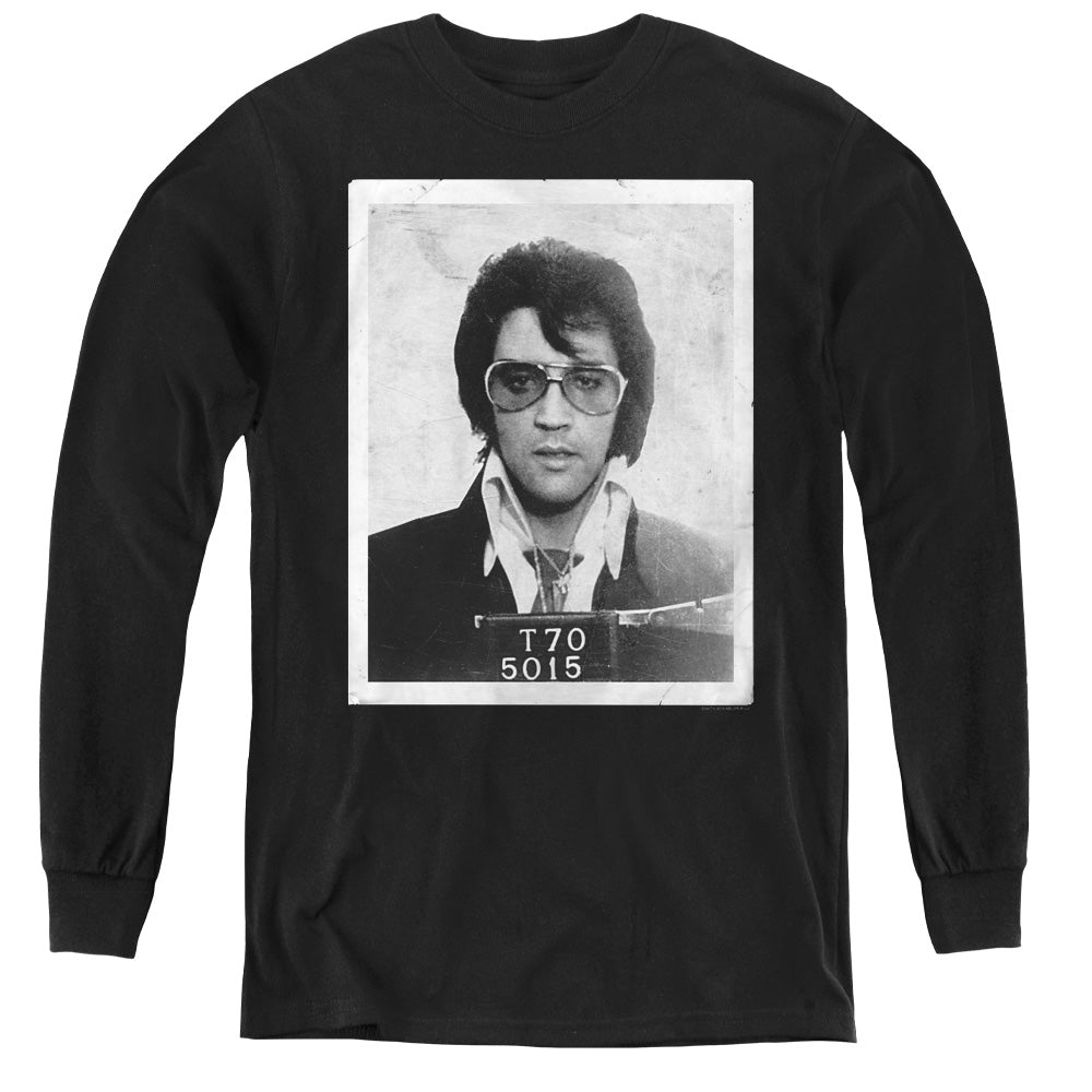 Elvis Presley Framed Long Sleeve Kids Youth T Shirt Black Officially Licensed