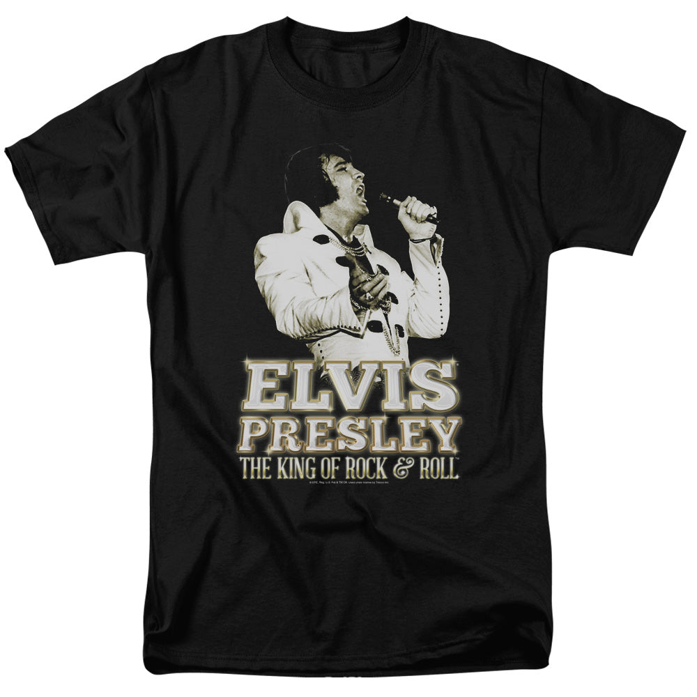 Elvis Presley Golden Mens T Shirt Black Officially Licensed