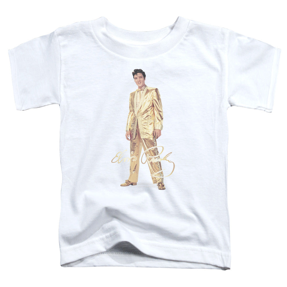 Elvis Presley Gold Lame Suit Toddler Kids Youth T Shirt White Officially Licensed