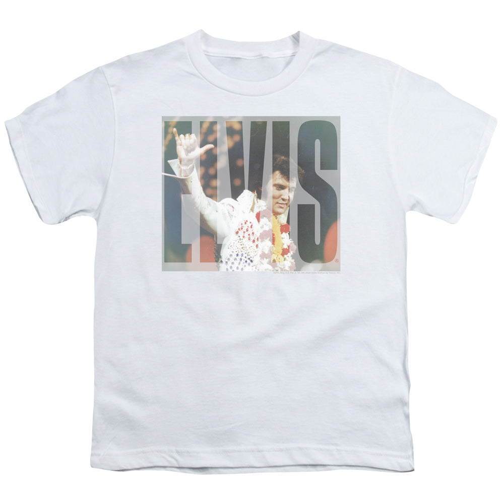 Elvis Presley Aloha Knockout Kids Youth T Shirt White Officially Licensed