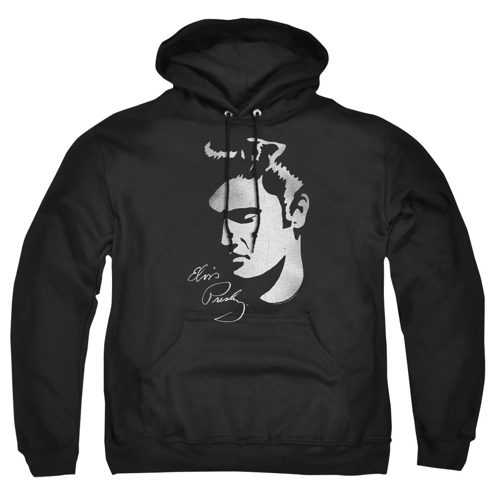 Elvis Presley Simple Face Mens Hoodie Black Officially Licensed