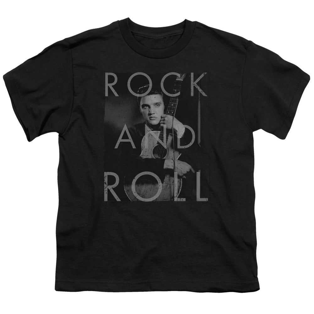 Elvis Presley Rock and Roll Kids Youth T Shirt Black Officially Licensed
