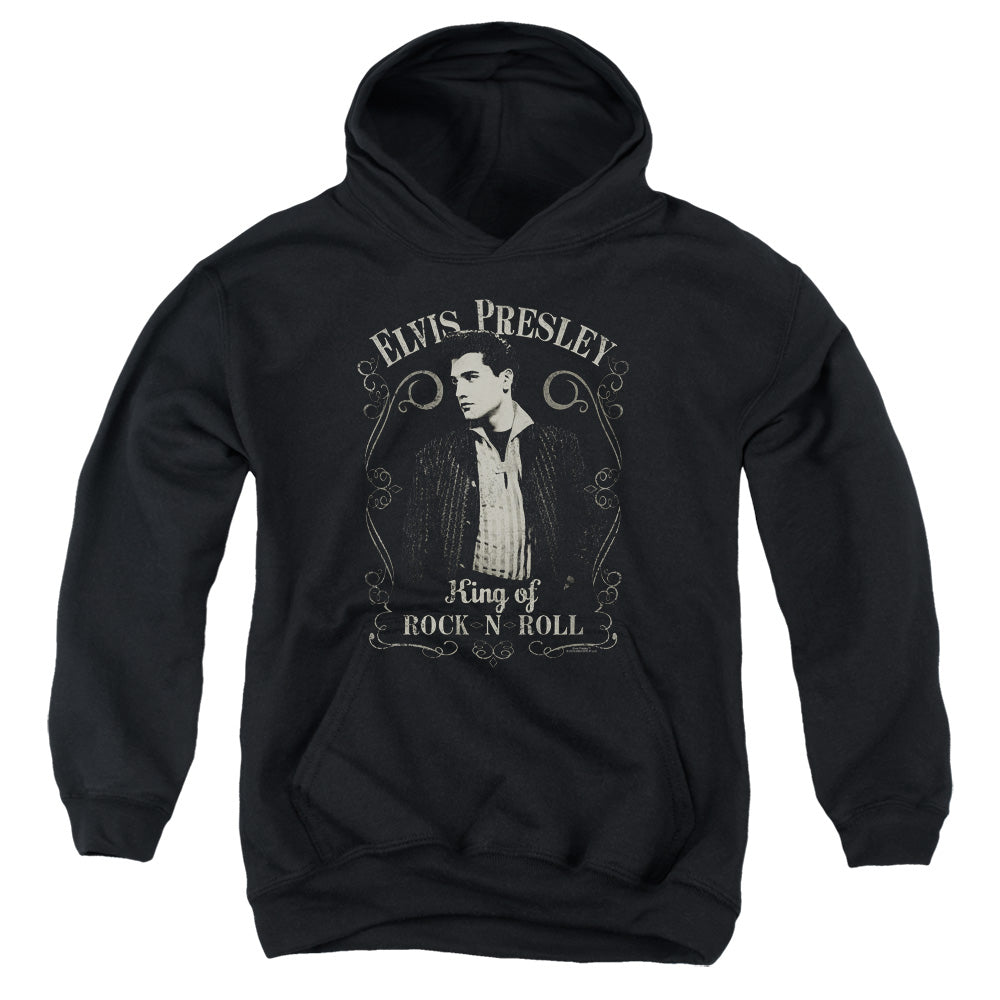 Elvis Presley Rock Legend Kids Youth Hoodie Black Officially Licensed