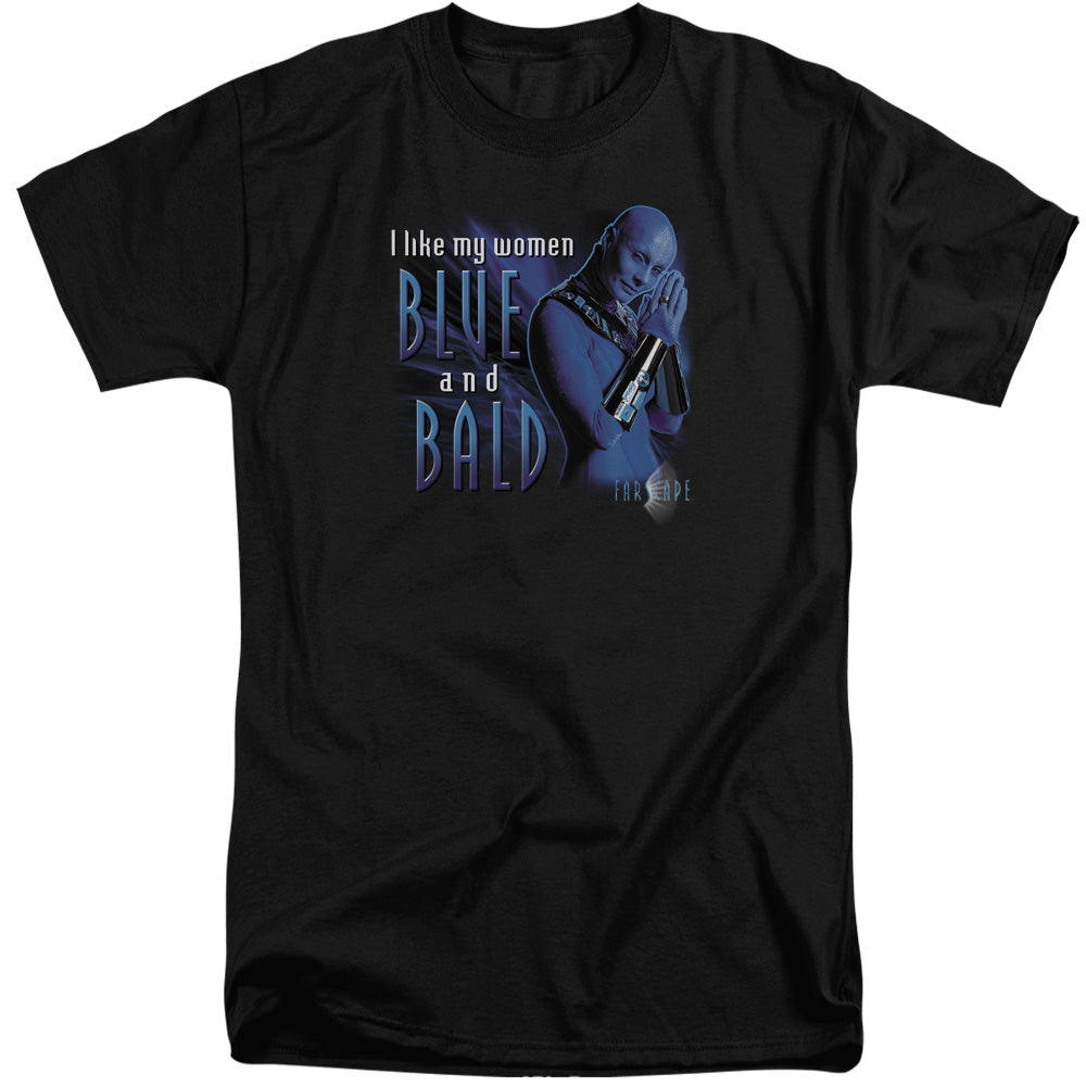 Farscape Blue And Bald Mens Tall T Shirt Black Officially Licensed