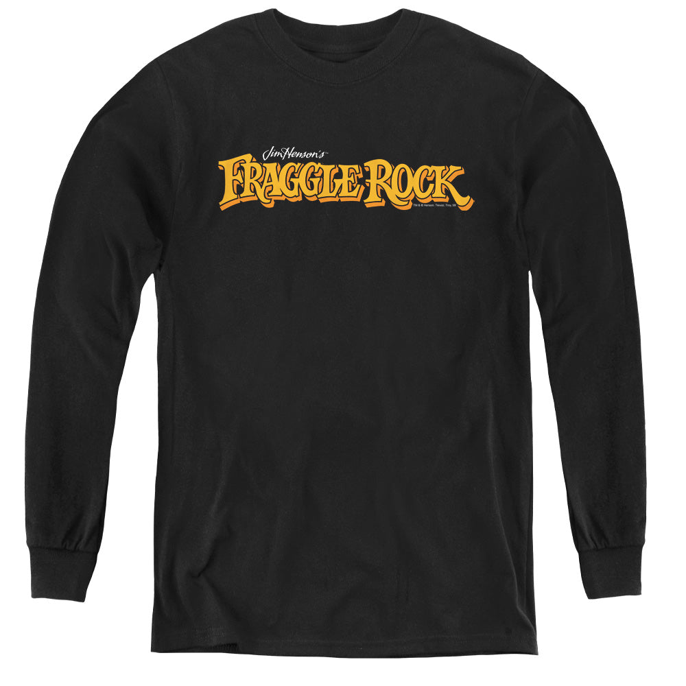 Fraggle Rock Logo Long Sleeve Kids Youth T Shirt Black