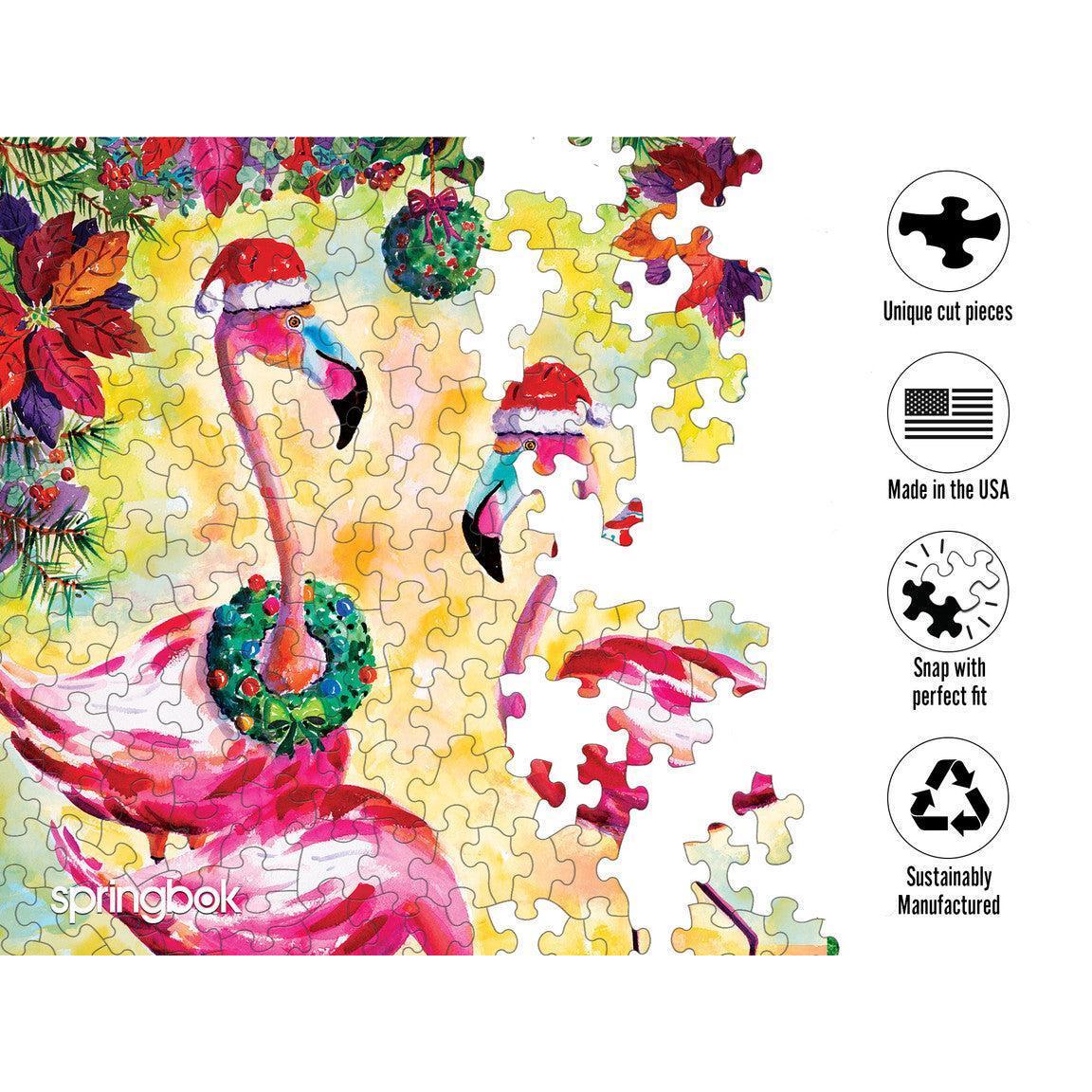 Festive Flamingos 500 Piece Jigsaw Puzzle Springbok