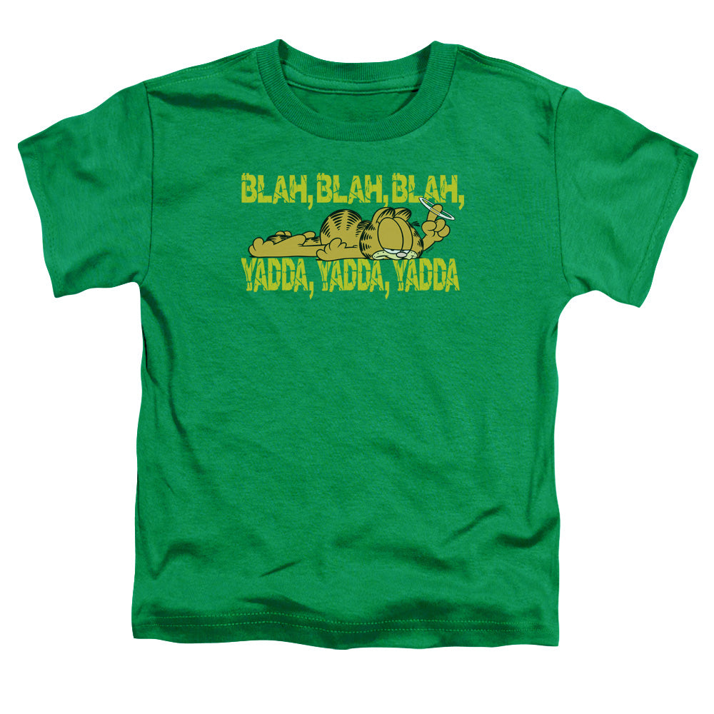 Garfield Blah Blah Blah Toddler Kids Youth T Shirt Kelly Green