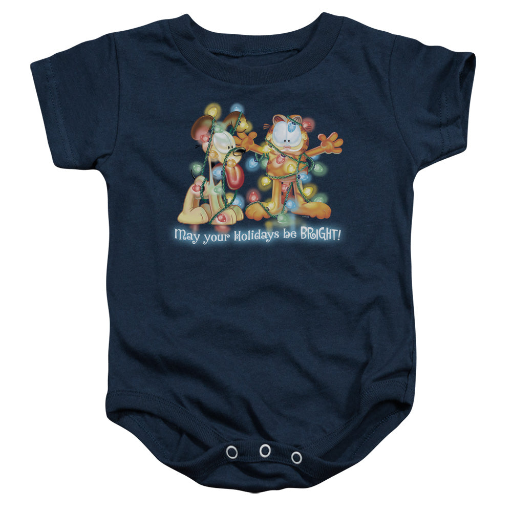 Garfield Bright Holidays Infant Baby Snapsuit Navy (24 Mos)