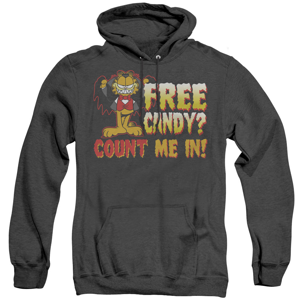 Garfield Count Me In Heather Mens Hoodie Black