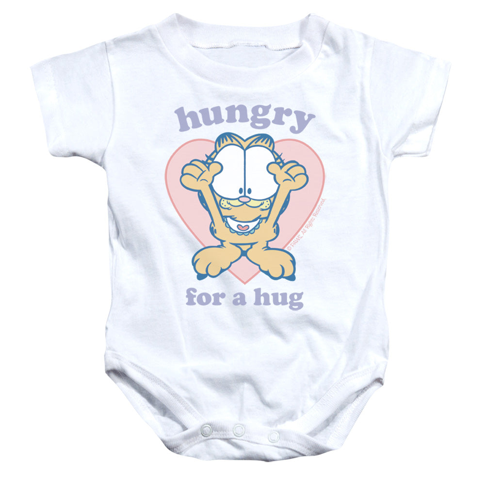Garfield Hungry for a Hug Infant Baby Snapsuit White (6 Mos)