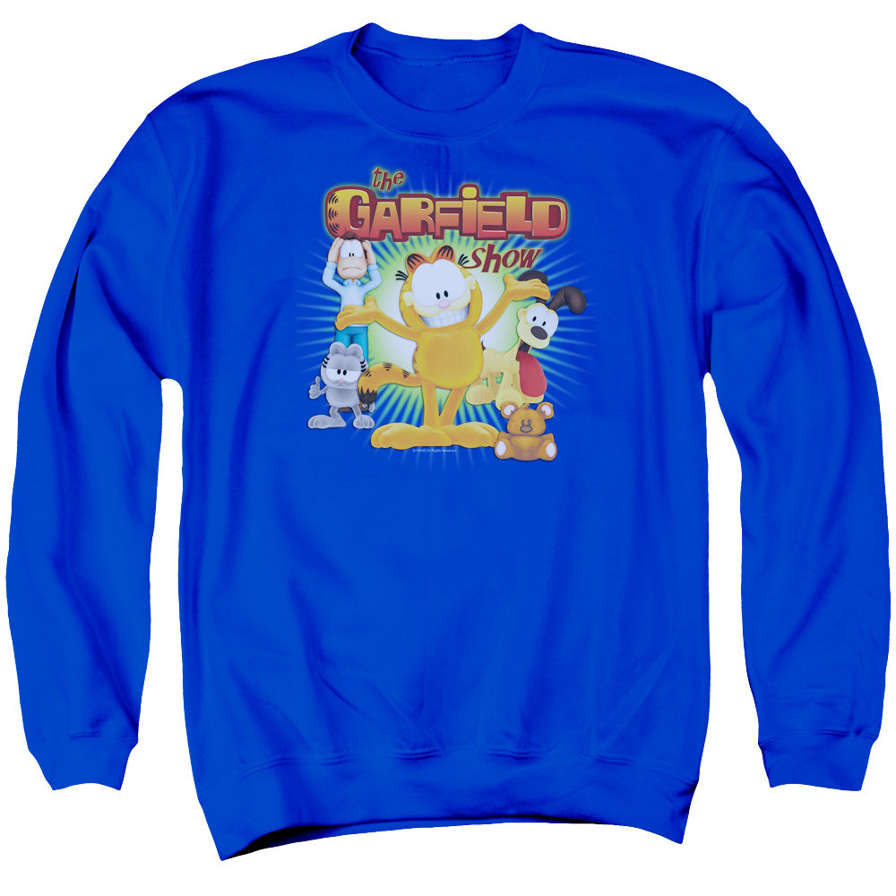 Garfield the Garfield Show Mens Crewneck Sweatshirt Royal Blue