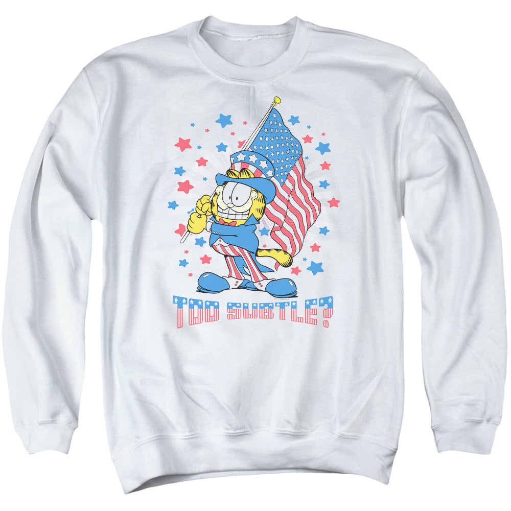 Garfield Subtle Mens Crewneck Sweatshirt White