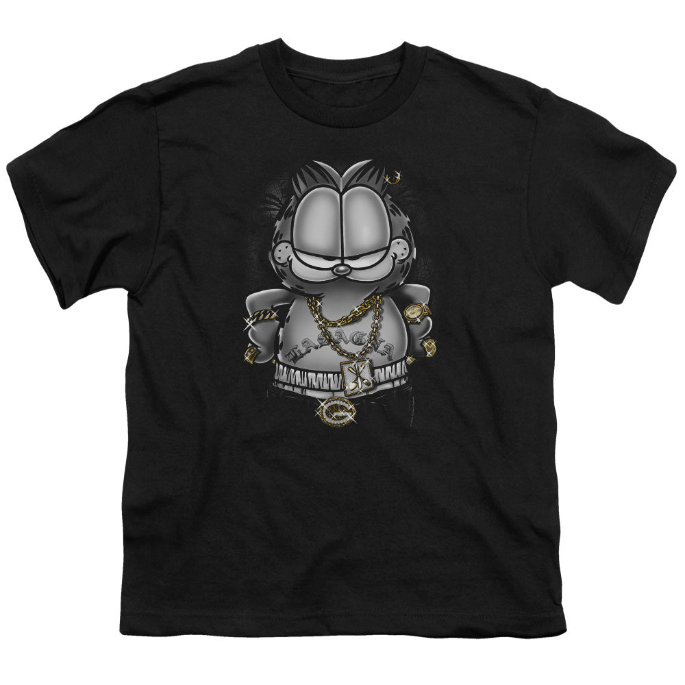 Garfield Lasagna for Life Kids Youth T Shirt Black